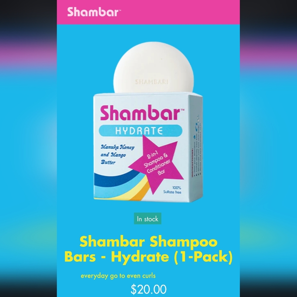 Shambar Hydrate Solid Shampoo Conditioner bar 2 in 1 Manuka Honey Mango Butter - Picture 8 of 8